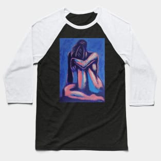 Blue Mood 5 - Female Nude Baseball T-Shirt